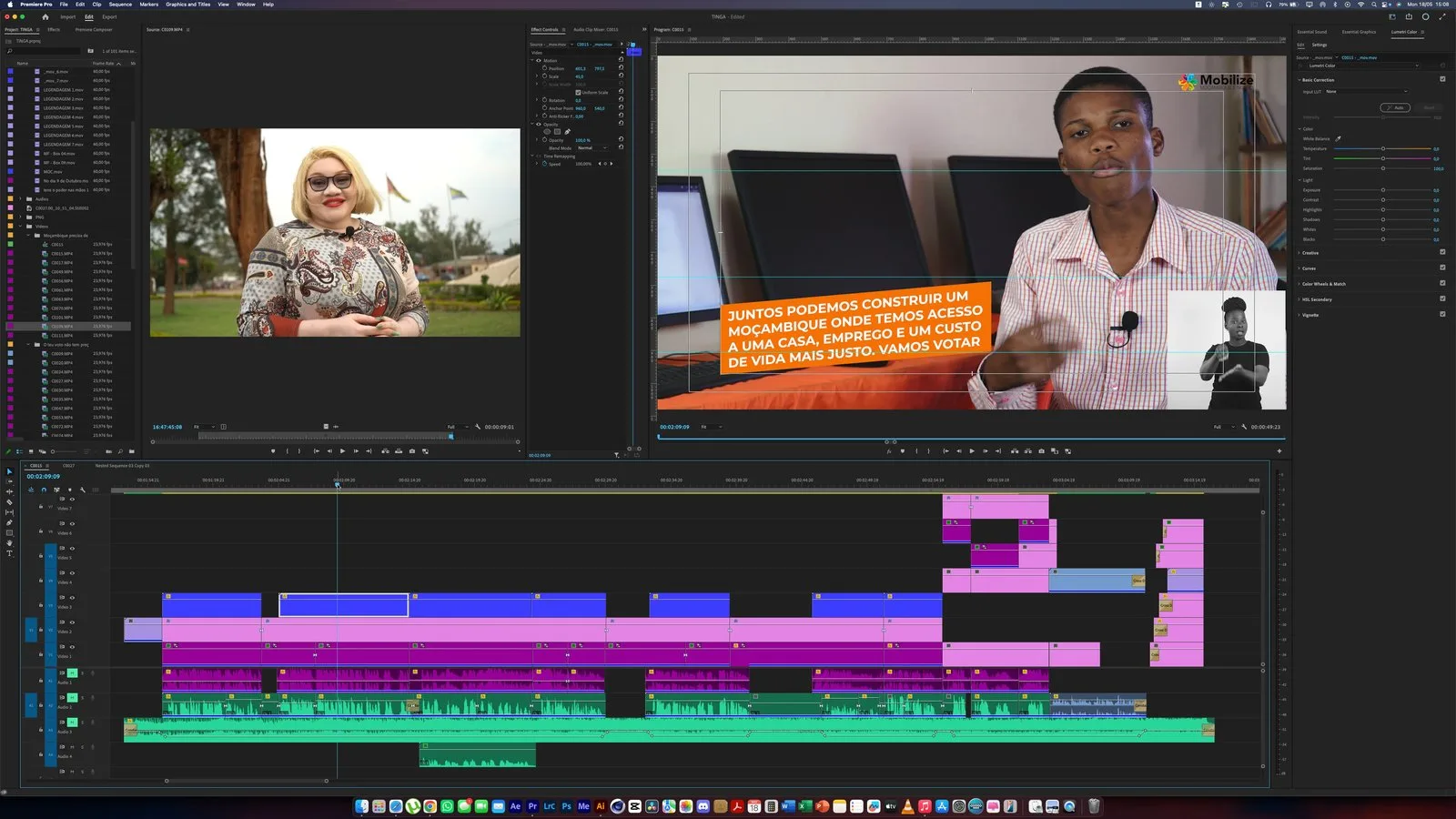 Produção Audiovisual para Mobilize Moçambique #2: frame